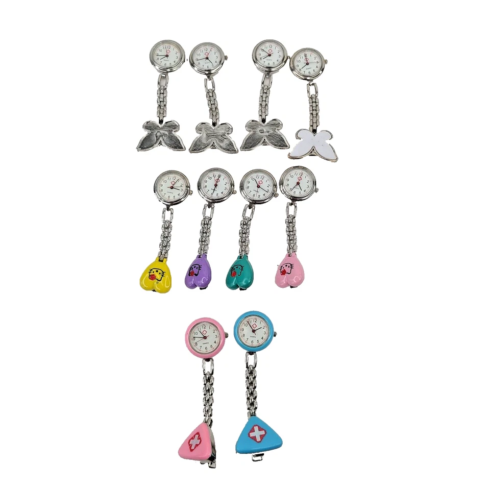 Hello Kitty Butterfly Red Cross Nurse Doctor Fob Brooch Quartz Watch NOT WORKING - Image 1 of 4