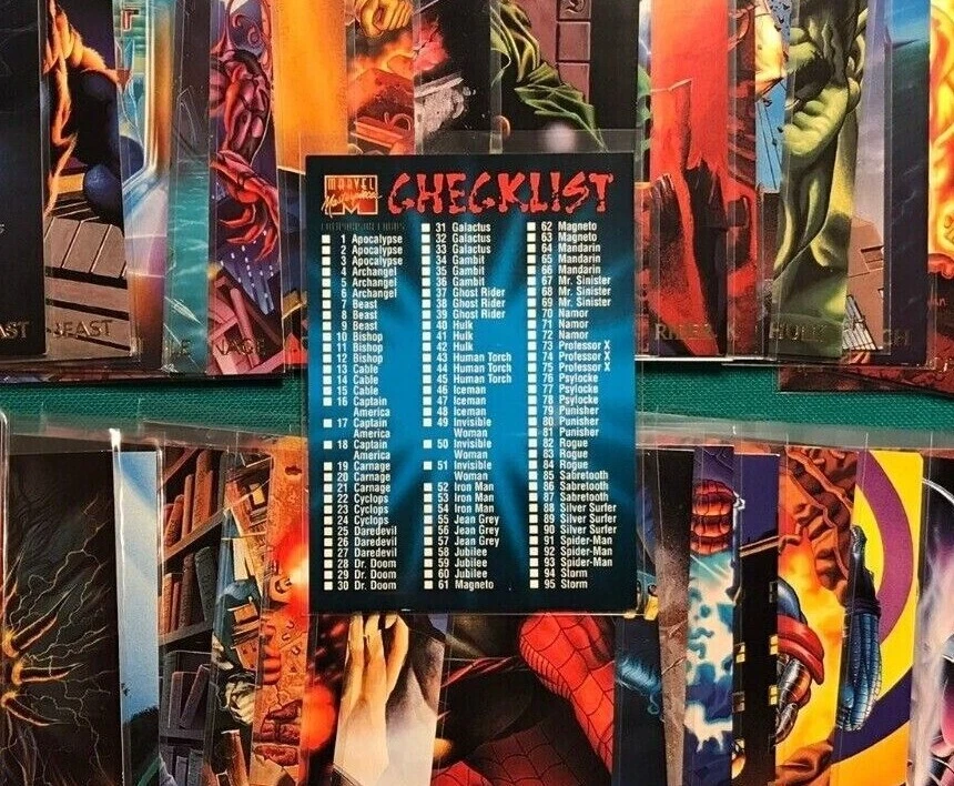Complete Your Set - 1995 Marvel Masterpieces Base Set Cards - Pick - Image 1 of 1