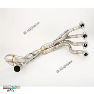 Cabezal de escape de motocicleta tubo medio sin cordón para Kawasaki Ninja ZX6R 636 2009-2023 - Imagen 1 de 12