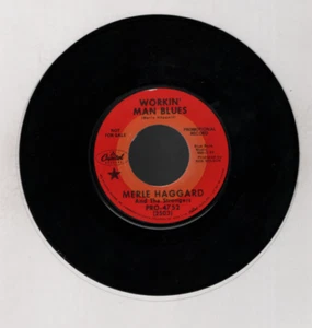 Merle Haggard 45RPM 7" PROMO Single Workin Man Blues Capitol 4752 102822EBR-B4 - Picture 1 of 2