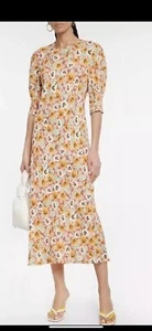 Ladies Coral/Olive Multi Color Floral Dress Size Large US 10/12 - Picture 1 of 9