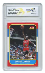 Michael Jordan Fleer Rookie #4 1996-97 Decade of Excellence GEM Mint 10 - Picture 1 of 2