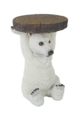 Kare Style Animal Polar Bear Side Table 35cm Sofa Bedside Plant Stand Home Decor - Image 1 of 4