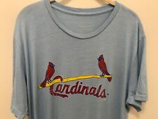St. Louis Cardinals Shirt Men's Size 2XL Blue Majestic Threads Distressed Logo