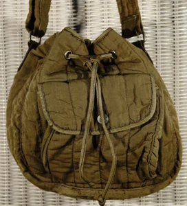 DKNY Vintage Bolso de Hombro Caqui Mujer Karan Nailon Cordón Bolso con Cubo Cartera - Imagen 1 de 6