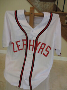1960 Hoboken Zephyrs #7  Ebbets Field Flannels Baseball Home Jersey Mens XXL USA