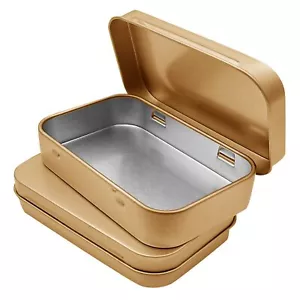 6 Pcs Metal Hinged Tin Box Container Mini Portable Small Storage Container Ki... - Picture 1 of 6