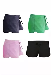 Womens Ladies Summer Cotton Holiday Sport Shorts, Medium, Black - Picture 1 of 3