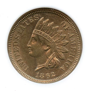 1862 Indian Head Cent, NGC MS65 - Picture 1 of 3