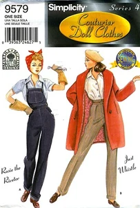 WOW! 151/2 Zoll Gene Madra Puppe Rosie Nieten Couturier Schnittmuster Simplicity 9579 - Bild 1 von 6