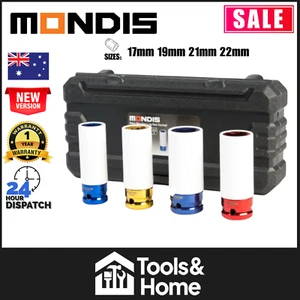Mondis 1/2in Drive Professional Lug Nut Impact Socket Set Heavy Duty Non-Marring - Picture 1 of 5