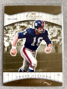2001 Donruss Classics Frank Gifford Legend Card /1425 #181 New York Giants HOF - Picture 1 of 2