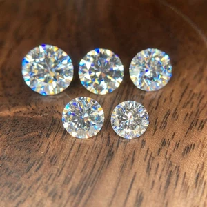 GRA Certified Loose Moissanite Round Stones D VVS1 All Sizes - Picture 1 of 16