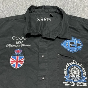 Vintage Coogi Australia Shirt 4XL Black Embroidered Short Sleeve Button Down 69 - Picture 1 of 8