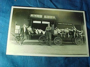 Early 20thc RAILWAY EXPRESS DEPOT at VALOIS New York REAL PHOTO POSTCARD - Picture 1 of 2