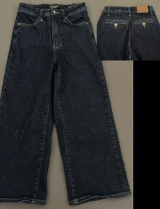 Judy Blue Jeans Damen Größe 1/25 High Rise Crop Wide Leg Dark Wash Stretch - Bild 1 von 13