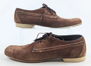 Vintage DEXTER Bowling Shoes Mens Size 11 Light Brown Suede Leather **READ** - Picture 1 of 11