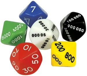 Dados: Dados de valor posicional Teachables - Juego de 6 números de seis dígitos matemáticas para estudiantes - Imagen 1 de 1