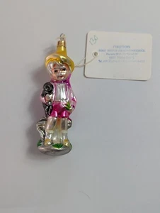 Vtg Christopher Radko Patrick's Bunny Christmas Ornament Hand Painted Glass - Picture 1 of 8