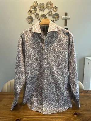 Camisa de vestir Tailorbyrd para hombre grande cachemira larga grapa 2 capas hilo puño abatible Foto 1 de 4