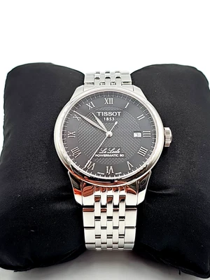 Reloj para hombre Tissot Le Locle Powermatic 80 esfera negra T006.407.B con caja sin papeles Foto 1 de 4