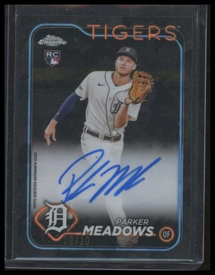 2024 Topps Chrome Sapphire #CSA-PM Parker Meadows Chrome Sapphire Auto Black /10 - Image 1 of 2