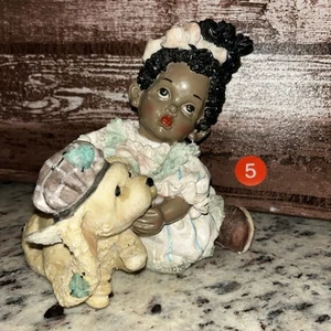 African American Endearing Memories 'Vanessa' 1994 Vintage Resin 6” Tall - Picture 1 of 6
