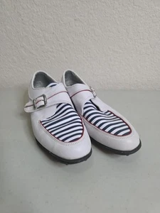 Footjoy Ladies 7.5M Spikeless Golf Shoes Tailored Collection 91650 4th JULY USA - Picture 1 of 3