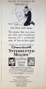 Interrupted Melody 1955 con anuncio impreso de película Glenn Ford Eleanor Parker Roger Moore - Imagen 1 de 1