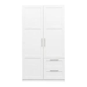 High Wardrobe and Kitchen Cabinet with 2 Doors 2 Drawers and 3 Partitions - Picture 1 of 12
