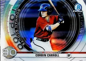 2020 BOWMAN SCOUTS TOP 100 CHROME #BTP-90 Corbin Carroll ROOKIE - Picture 1 of 2