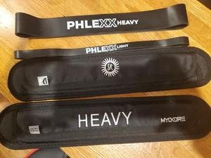 Resistance Bands With Grip Covers Black Light And Heavy Athletic Workout Bands - Picture 1 of 2