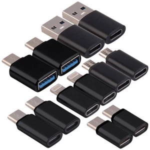 Callstel 12er-Set USB-Adapter-Sets, OTG-USB, Lightning, 60 Watt PD - Bild 1 von 12