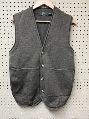 Vintage Orvis Men's 100% Wool Sweater Vest Sz S Green Pockets Button UK Made - Image 1 of 4
