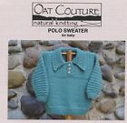 Oat Couture Knitting Pattern BB204 - Polo Sweater for Baby - 6, 12, 18 months