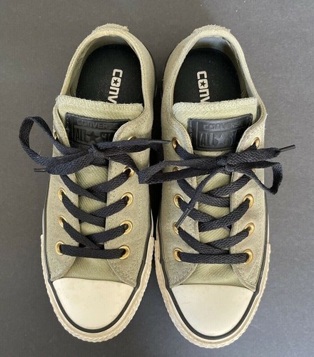 Converse pelle CTAS OX Fatigue verde bianco sporco nero taglia W6 M4