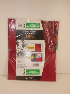 Mead Five Star Flex 5 tabs Divider NoteProtector Binder Filler Pack - Picture 1 of 3