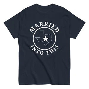Married Into This Dallas Team Football Cowboys Funny Unisex T-Shirt S-5X - Picture 1 of 7