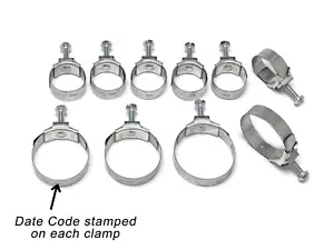 Ford Mustang Radiator Heater Hose Tower Clamps Date Code 2/65 1965 1966 200 6 C - Picture 1 of 1