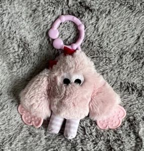 Manhattan Toy Teether Rattle Activity Toy Ages 0+ Kids Pink Monster Travel Toy - Picture 1 of 10