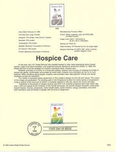 #9905 33c Hospiz Betreuung Briefmarke #3276 - Andenkenseite - Bild 1 von 1