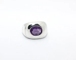 GENUINE AMETHYS RING set in .925 STERLING SILVER Size 7.5 FAST FREE SHIPPING ! - Picture 1 of 10