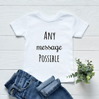 Custom Personalised T-Shirt Children Kids Size Short Sleeve Shirt Gift Any Text 