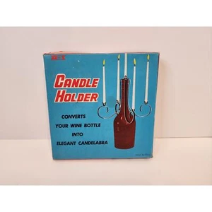 Vintage 1969 Dan-Dee Imports Wine Bottle Candle Holder Candelabra SEALED - Picture 1 of 6