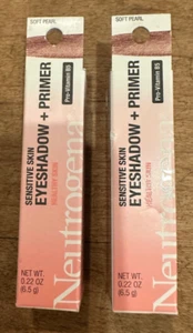 2 Neutrogena Sensitive Skin Eyeshadow + Primer Soft Pearl Pro-Vitamin B5 .22 oz - Picture 1 of 1