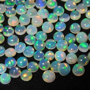 Multi Äthiopischer Opal runder Cabochon 3 mm bis 12 mm natürlicher kalibrierter Edelstein - Bild 1 von 4
