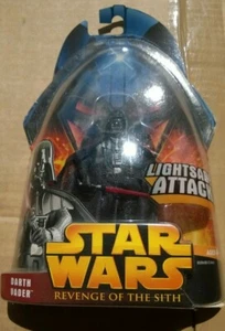 Star Wars Revenge Of The Sith Darth Vader Lightsaber Attack Figure Carded  - Picture 1 of 4