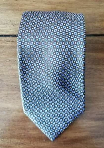 Corbata Marrón Lauren Ralph Lauren para Hombre con Diamantes Azules Diseño Hecha a Mano - Imagen 1 de 5