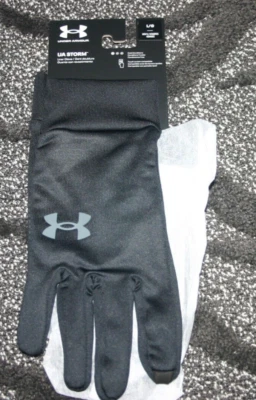 NUEVO CON ETIQUETAS UNDER ARMOUR "UA Storm Liner" Guantes resistentes al agua para hombre-grandes @ $25 NEGRO Foto 1 de 2