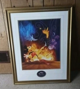 Vintage Walt Disney 75 Jahre Lachen Poster gerahmt Mickey Mouse RAR signiert - Bild 1 von 16